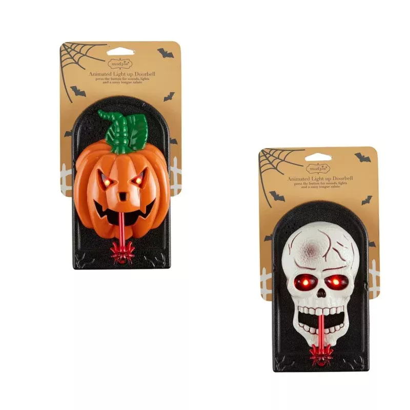 Light-up Door Bells|Pumpkin&Skull