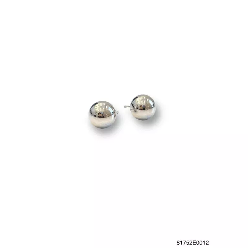 Lily Ball Stud Earrings|Gold&White Gold|8mm&10mm
