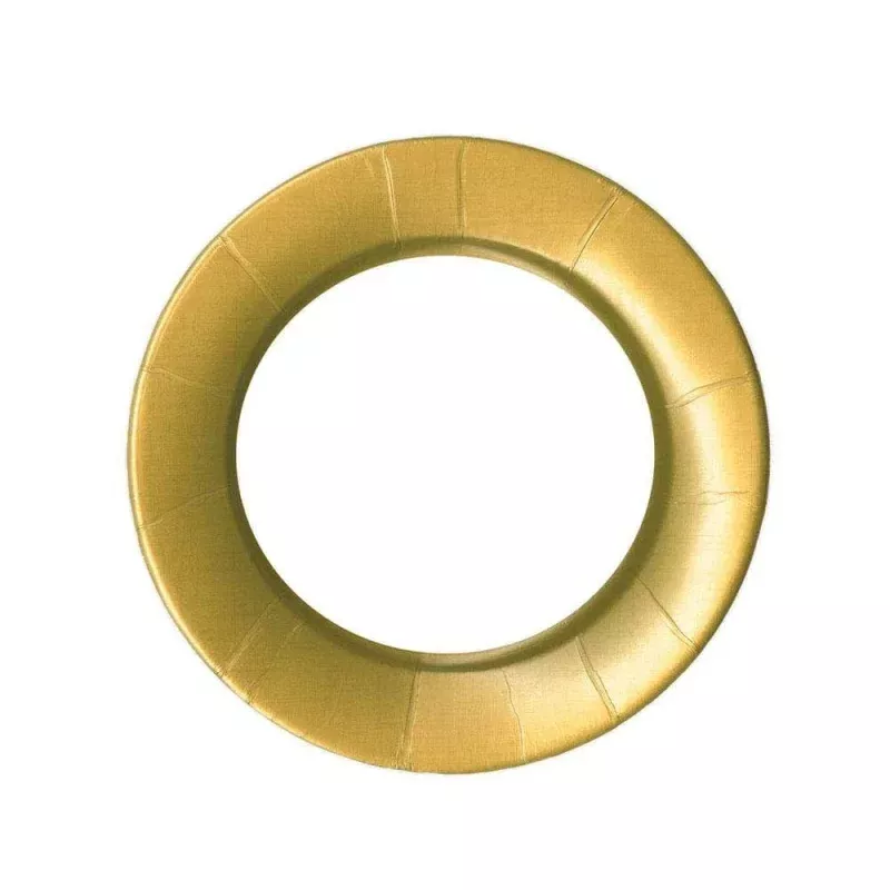 Linen Border Paper Salad & Dessert Plates In Gold