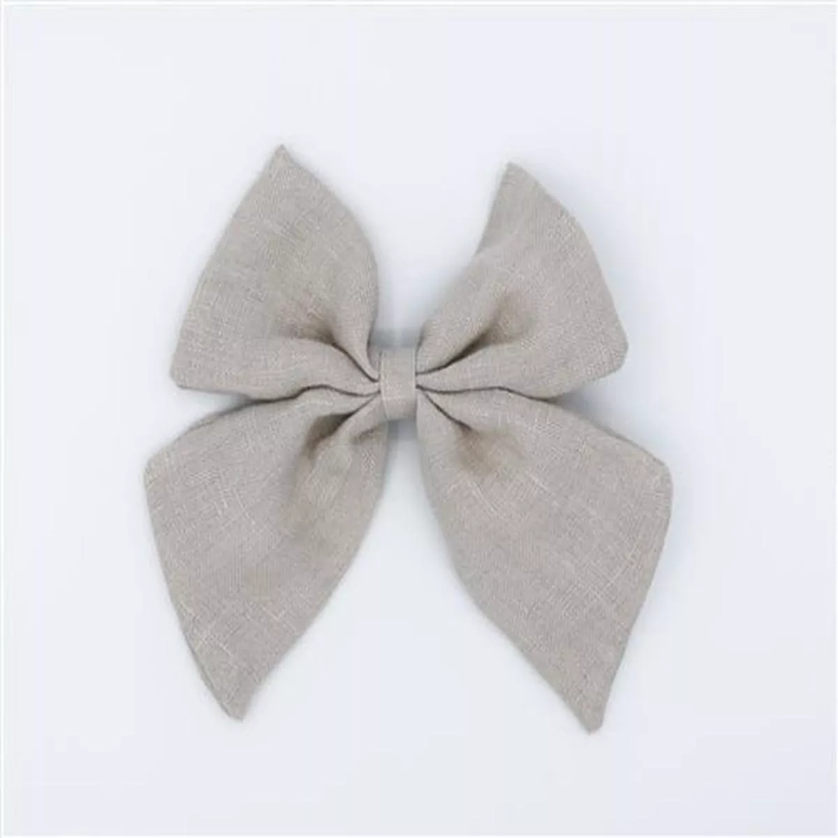 Linen Sailor Hair Bow – Nude