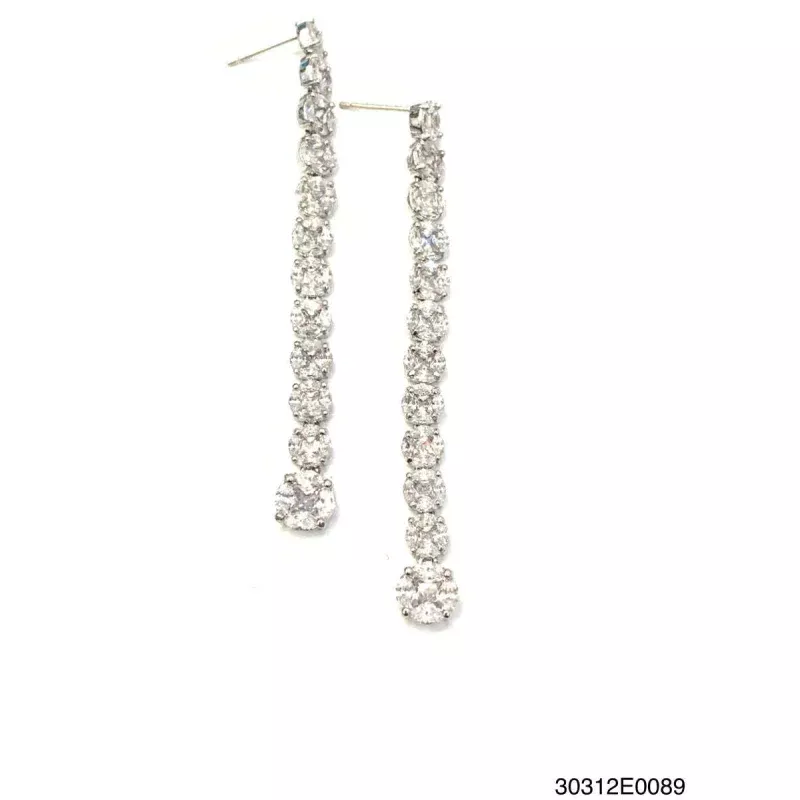 Liv Linear Drop Earrings|Gold&White Gold