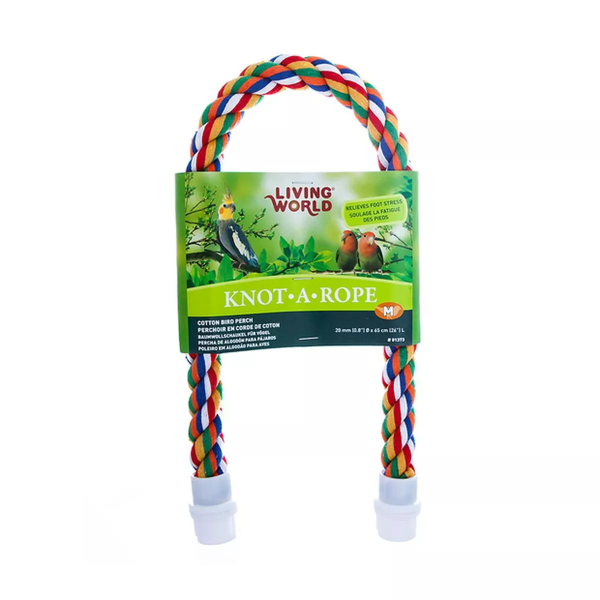 *LIVING WORLD COTTON BIRD PERCH 20MM X 65CM