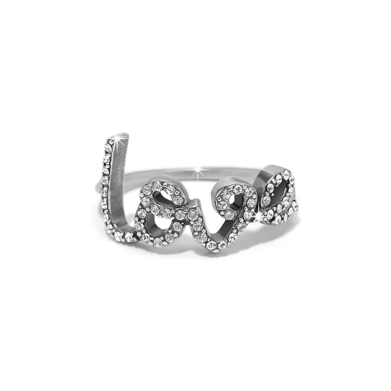 Love Script Sparkle Ring|6&7&8