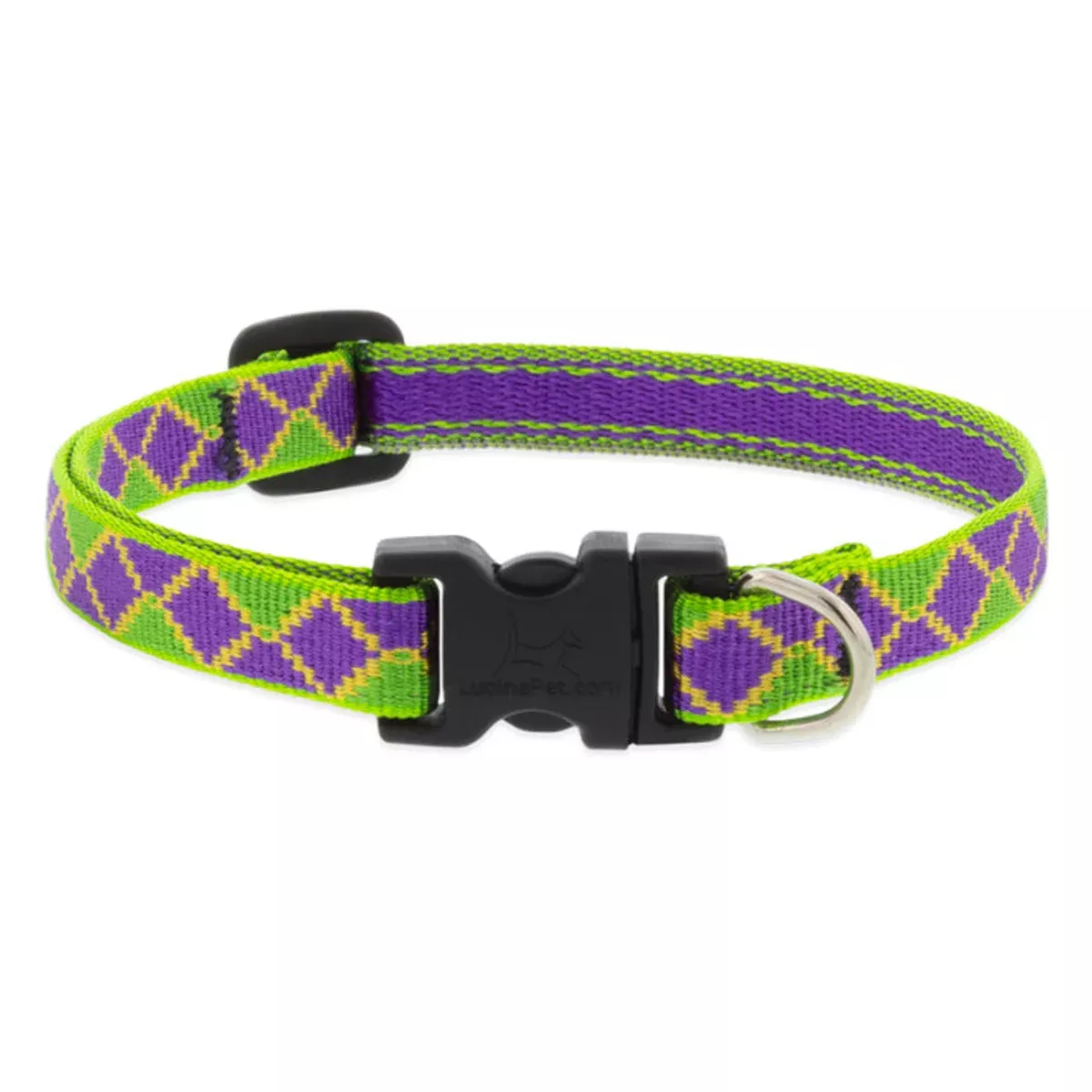 LUPINE MicroBatch Dog Collar 1/2″ Wide 10″-16″ Neck Size Jester