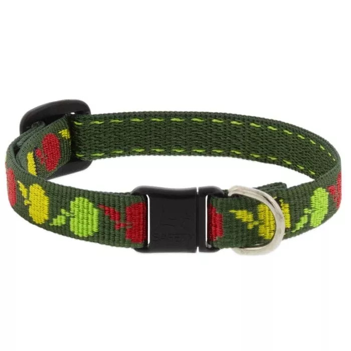 Lupine MicroBatch Safety Cat Collar 1/2″ x 8-12″ Apple Garden