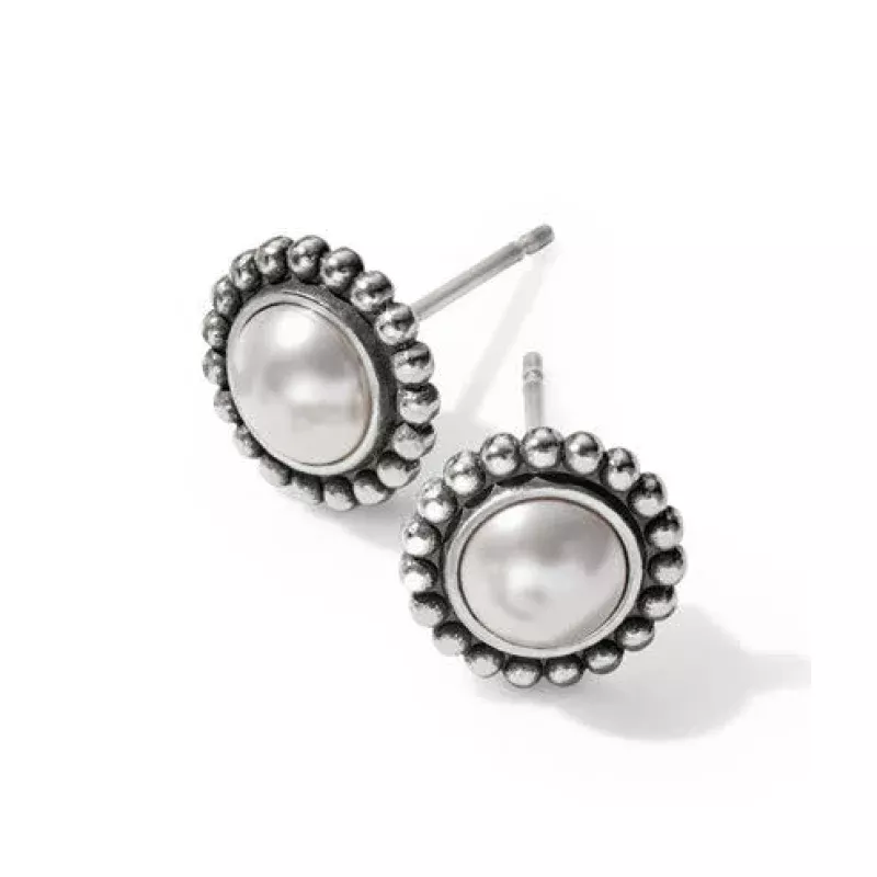 Luster Mini Post Earrings – Pearl