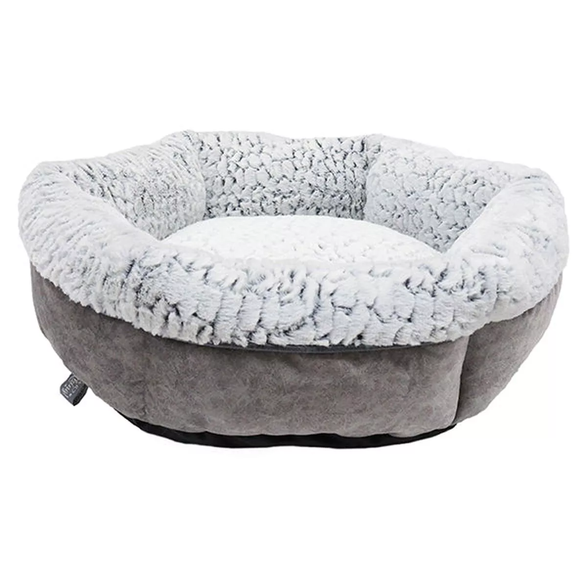 Luxury Fleece Lined Round Plush Sofa Dog Bed 19″ x 19″