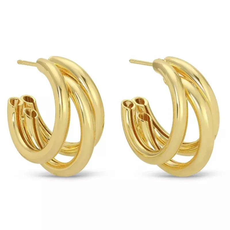 Make a Statement Triple Hoops