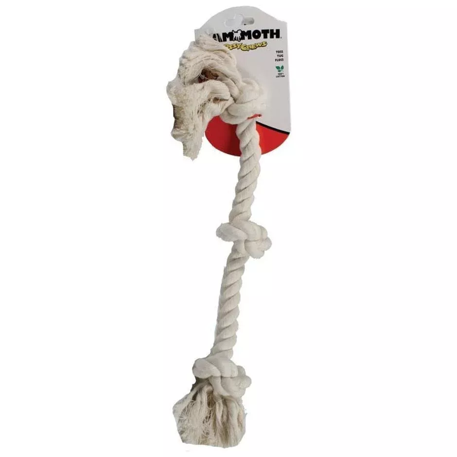 MAMMOTH FLOSSY CHEWS COTTON 3 KNOT ROPE TUG