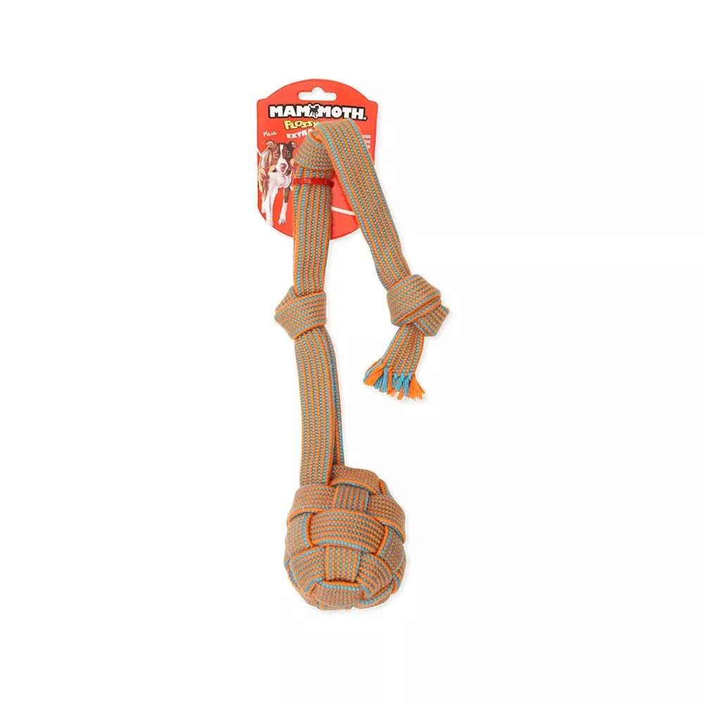 Mammoth Pet Flossy Chews Extra Premium Webbing Ball Dog Toy
