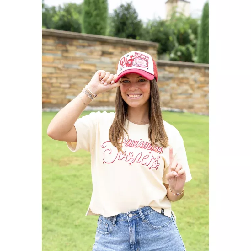 Mandy Oklahoma Lasso Luxe Heavyweight Crop Tee