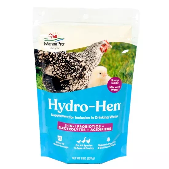 Manna Pro Hydro-Hen Supplement For Chickens – 8oz Pouch