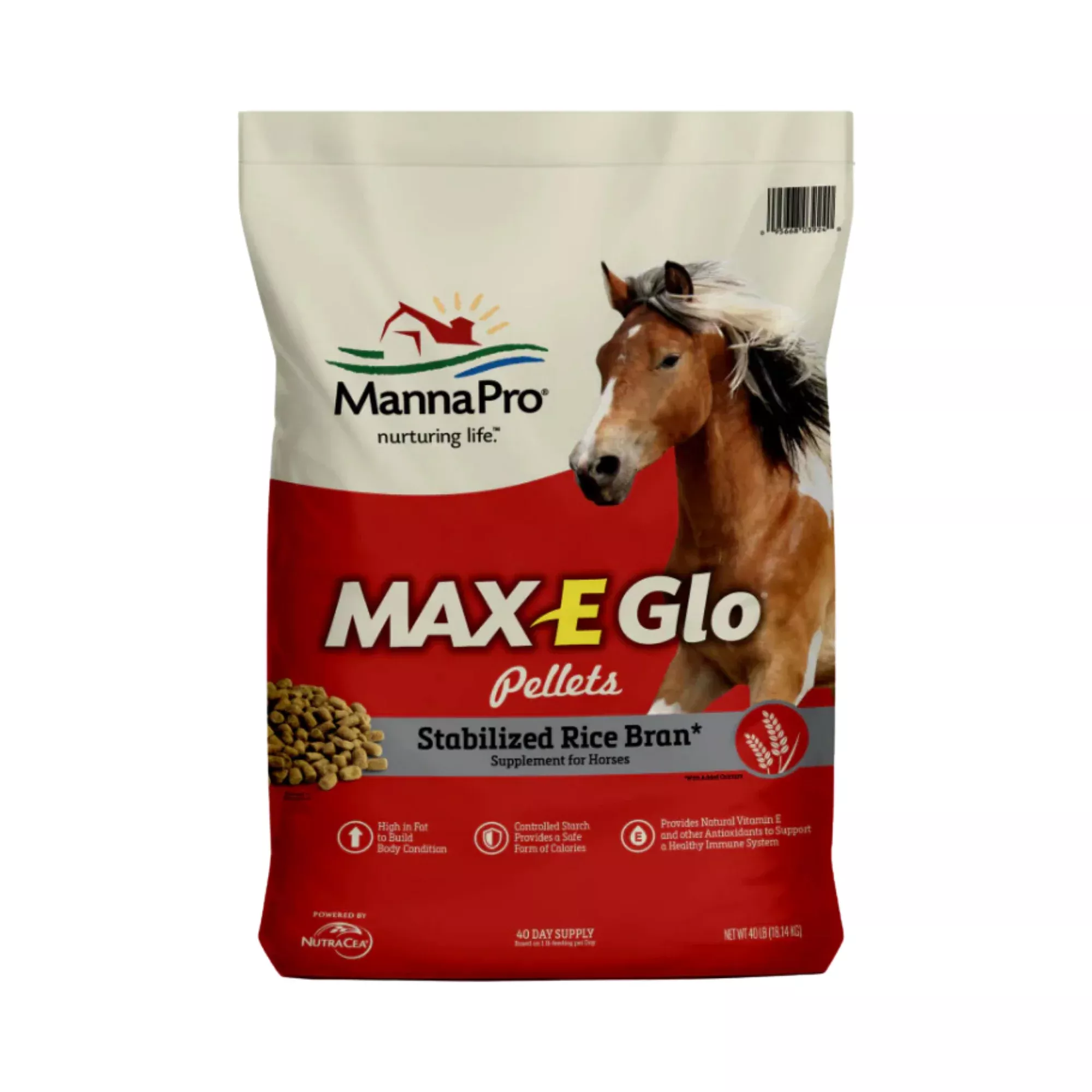Manna Pro Rice Bran Max-E-Glo Pellet Fat Supplement