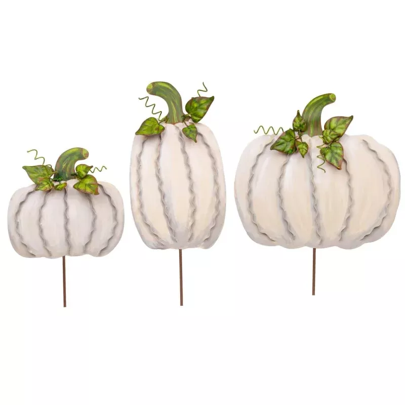 Medium Ribbon Pumpkins Cream – Sold Individually