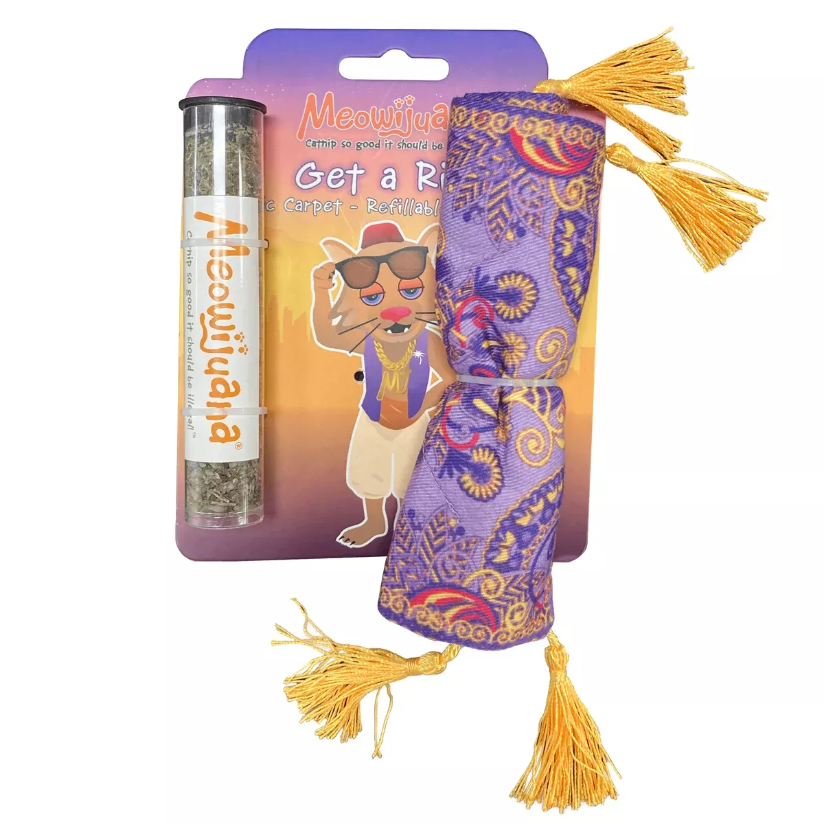 Meowijuana Get a Ride Refillable Magic Carpet Cat Toy