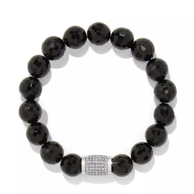 Meridian Solis Black Beaded Stretch Bracelet