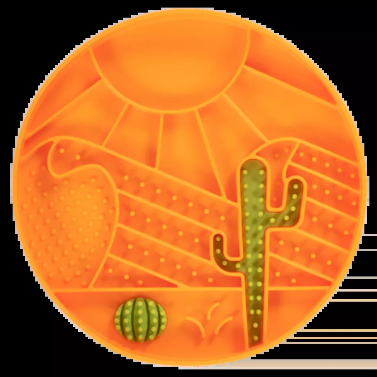 Messy Mutts Dog Lick Bowl - Desert Orange