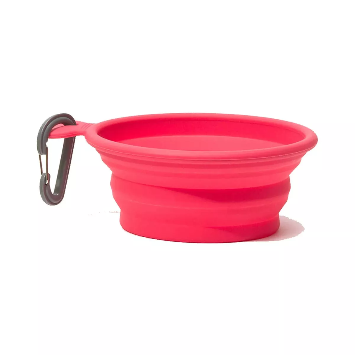 Messy Mutts Silicone Collapsible Dog Bowl – Small 1.75 Cup – Red