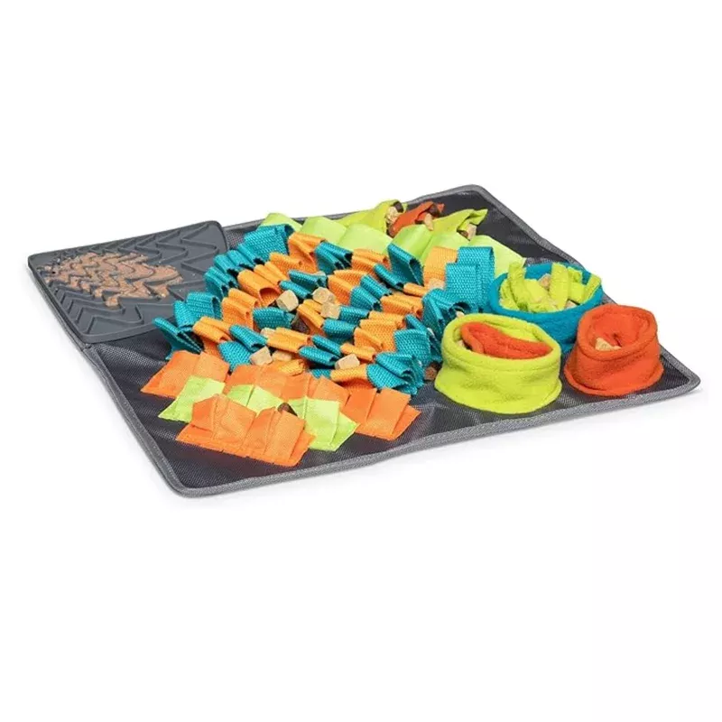 Messy Mutts Square Forage & Snuffle Mat with Suction 16″
