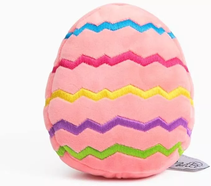 Midlee Easter Egg Plush Dog Toy – Pink (Large)