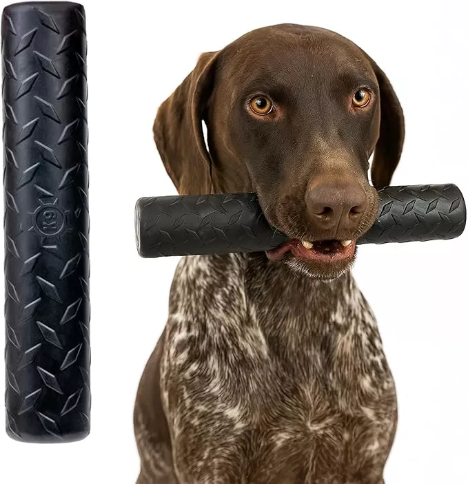 Monster K9 Virtually Indestructible Stick Dog Toy – Lifetime Replacement – Durable for Aggressive Chewers – Safe Non-Toxic Natural Rubber – Chew Tug Fetch – Tough Heavy Duty -, USA Made, 9″ x 2″