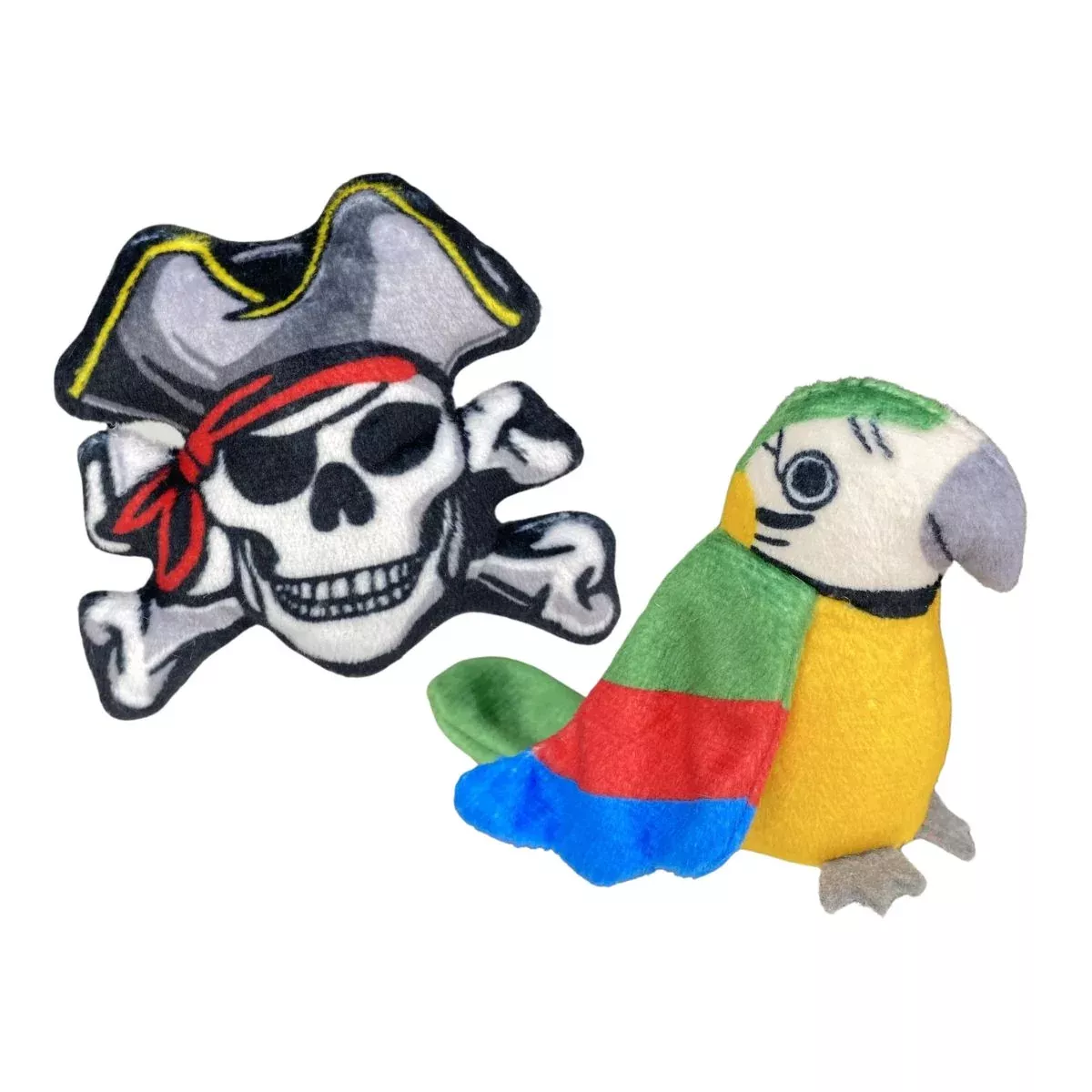 Multipet Margaritaville Pirate Skull and Parrot 2pk Cat Toy