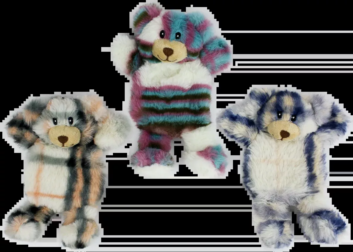 Multipet Mini Berman Bears Plush Dog Toy - 7" - Assorted Colors/Types