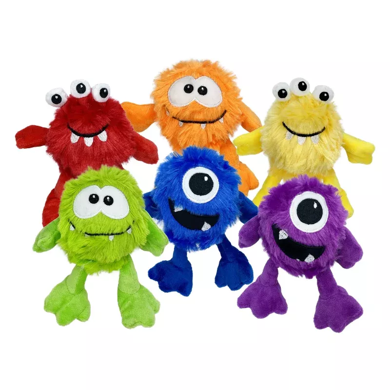 Multipet Plush Monsters Mini – 5″ Dog Toy Assorted