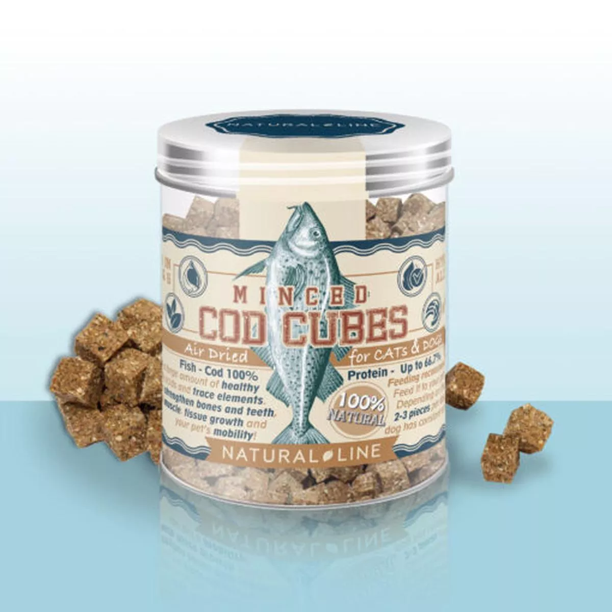 Natural Line Baltic Sea Minced Cod cubes 80g