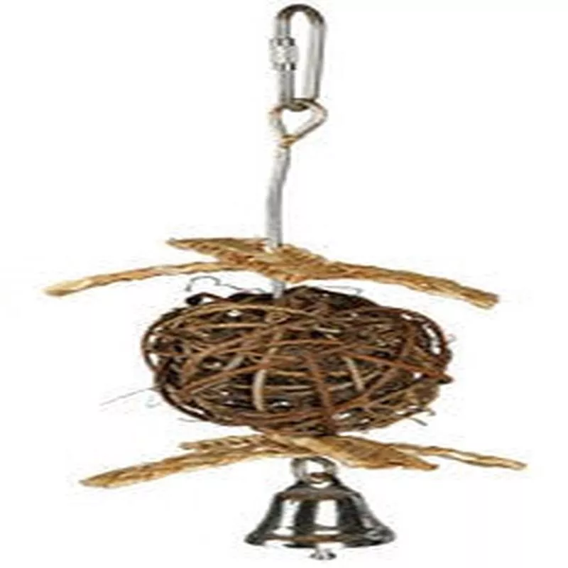 Natural Living Wicker Ball with Bell