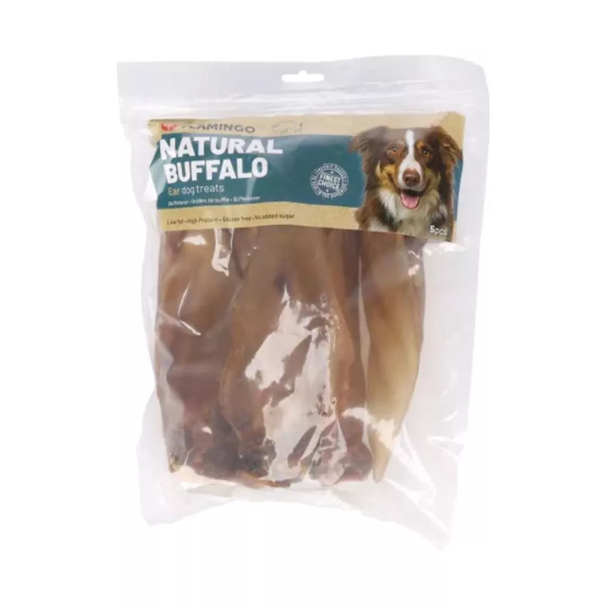 NATURE SNACK BUFFALO EARS WITH MEAT 5PCS