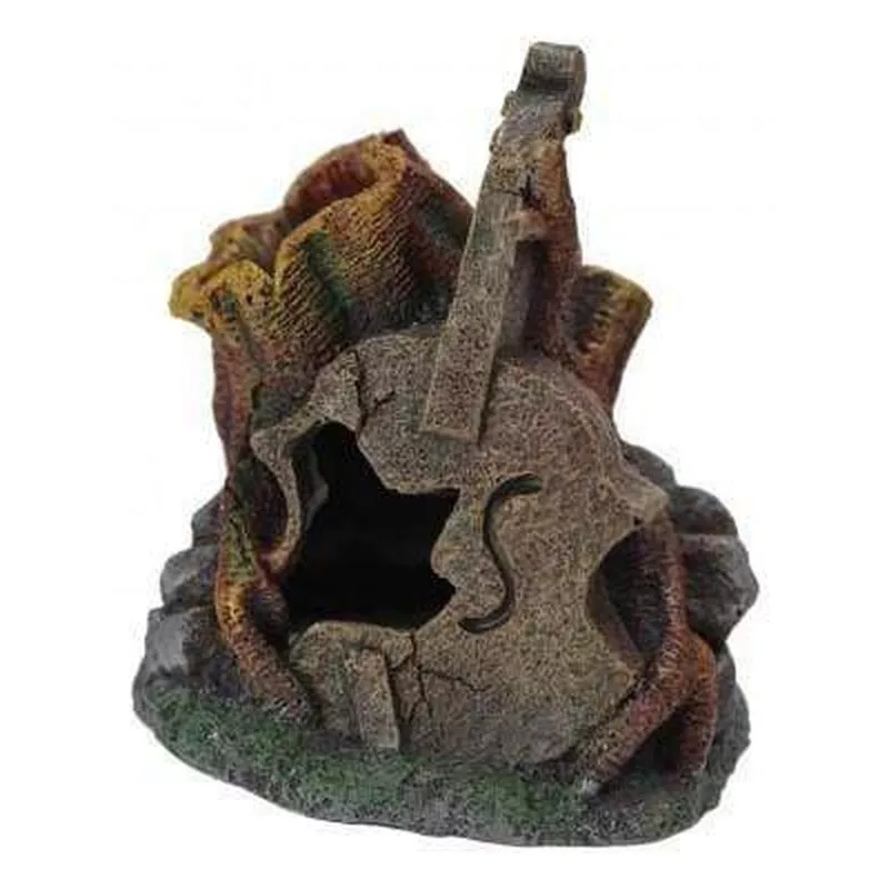 Neptune Wombat Hole with Tree Trunk Small 12 x 11 x 9cm