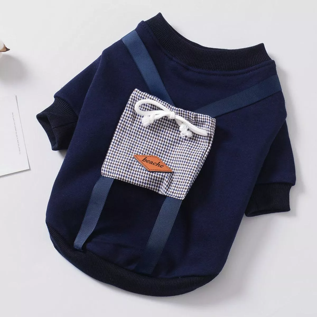 New pet dog padded sweater coat – Blue | S