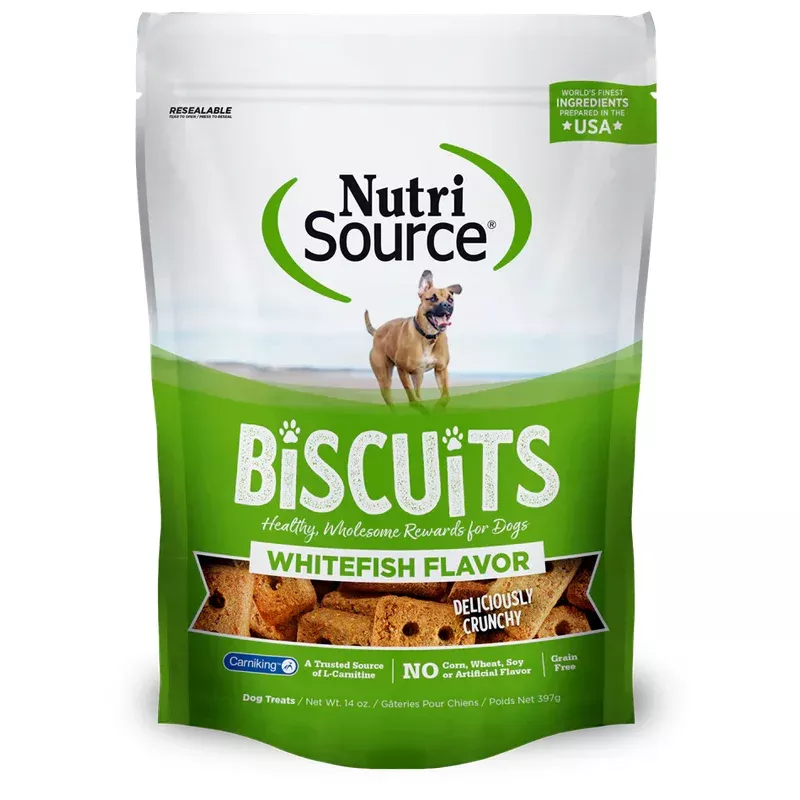 Nutri Source Grain Free Whitefish Biscuits 14 oz.