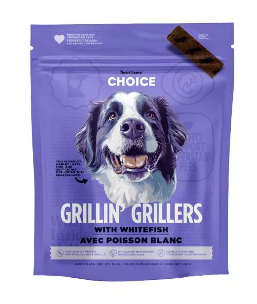 NutriSource Whitefish Grillin' Grillers Dog Treats