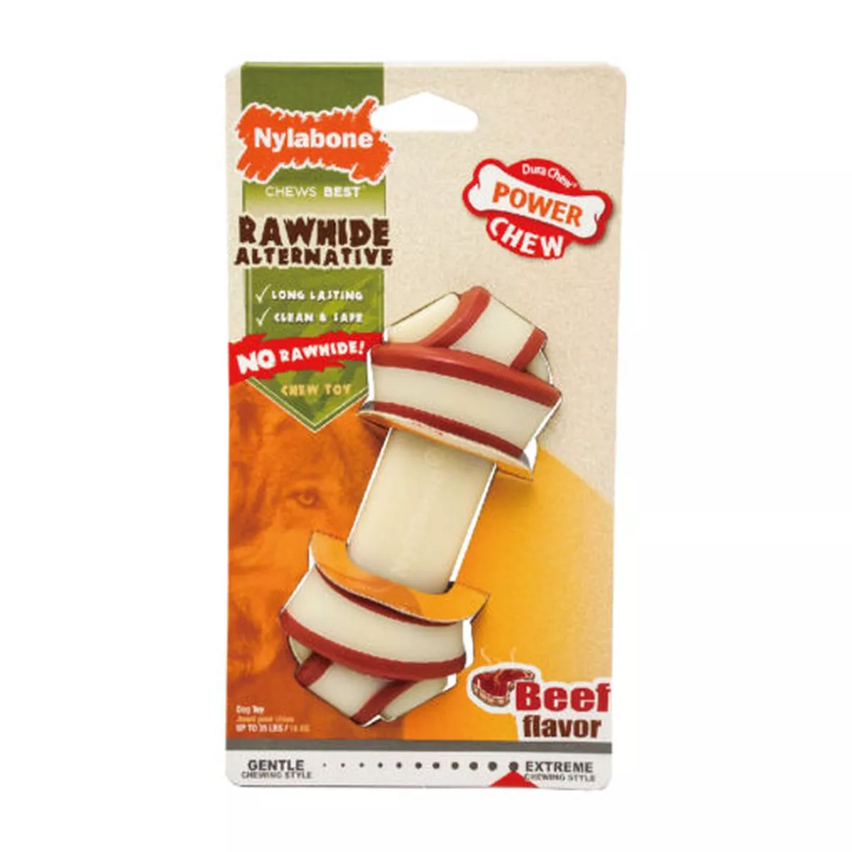 NY Power ChewRawhideAlternativeKnotBone(W)NRKW103P