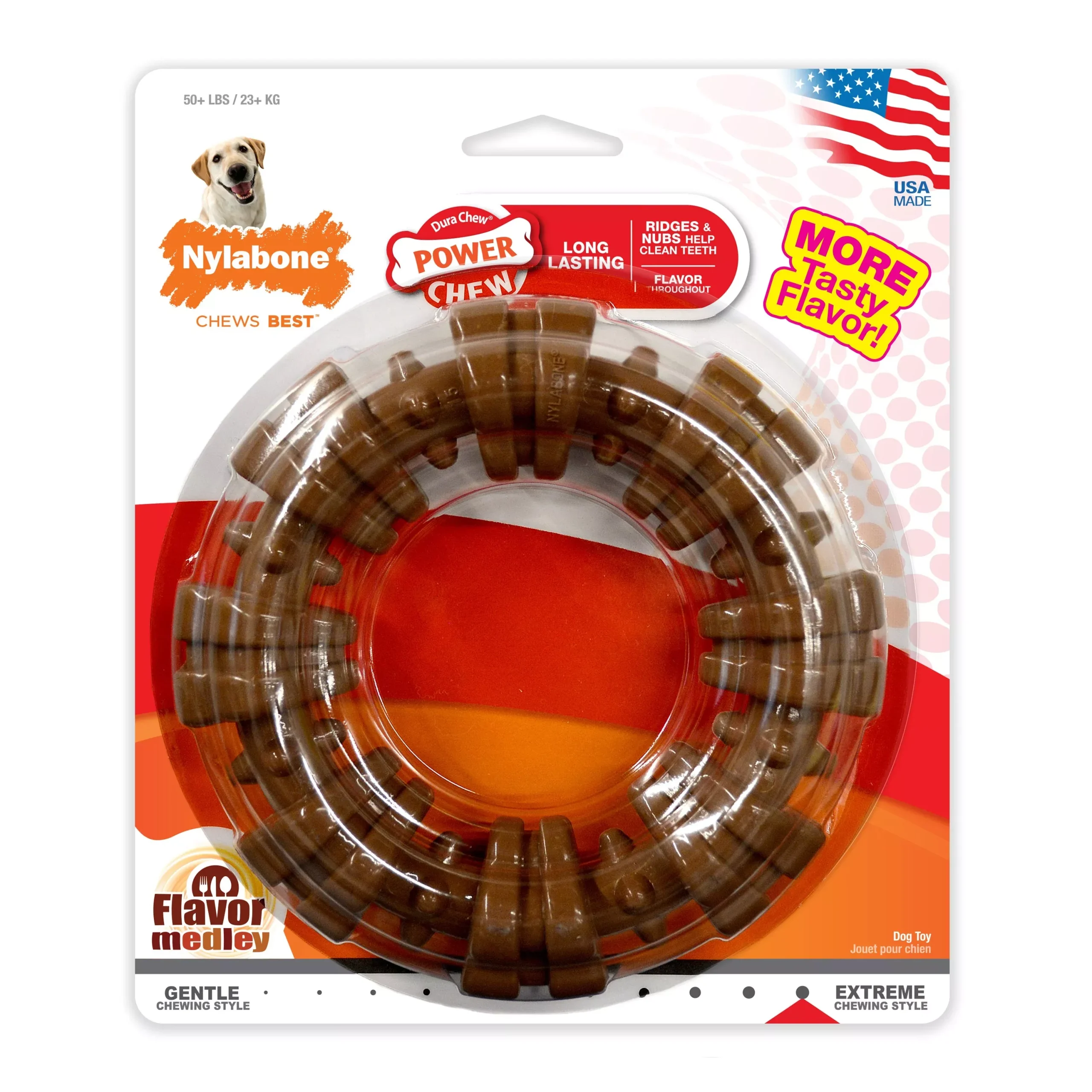 Nylabone DuraChew Textured Ring Chicken Blister Card Large