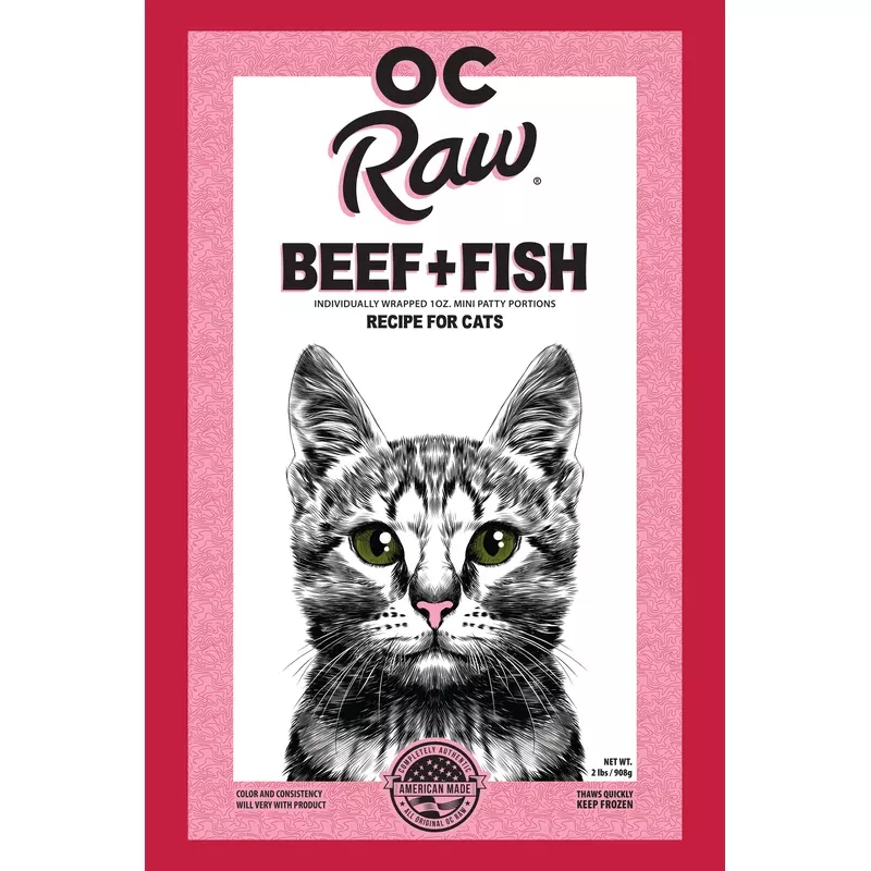 OC Raw Cat Beef & Fish 2 lb