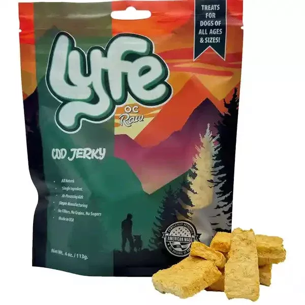 OC Raw Lyfe Cod Jerky Dog Treats