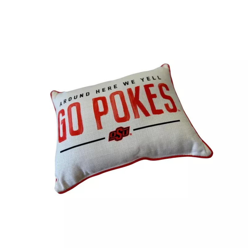 Oklahoma State Around Here Pillow + Piping