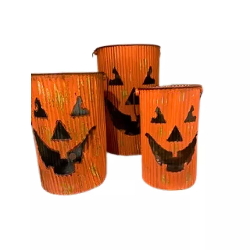 Orange Pumpkin Lantern Bucket|M&L
