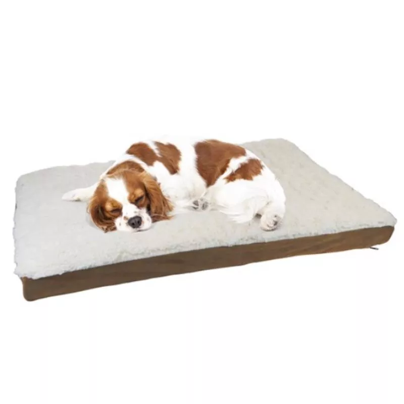 Orthopedic Pet Bed Brown Suede 75X50X8cm