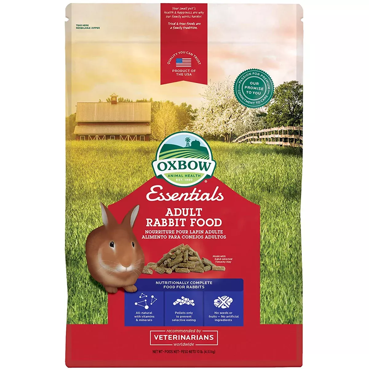 Oxbow Essentials Adult Rabbit Food 10lb