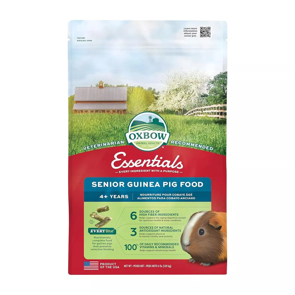 Oxbow Essentials Senior Guinea Pig Food 1.8kg