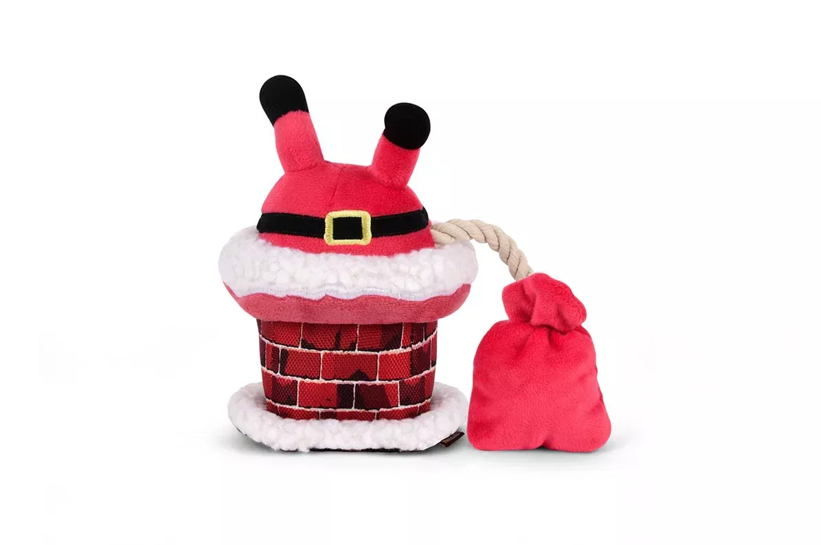 P.L.A.Y Merry Woofmas Clumsy Claus Dog Toy