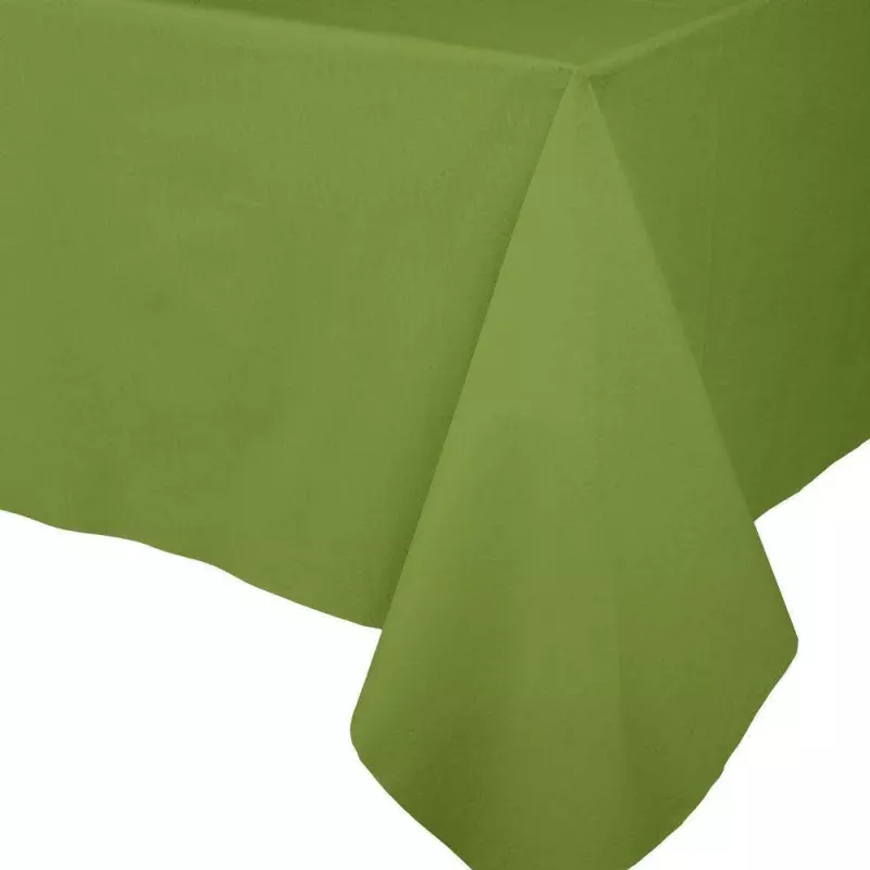 Paper Linen Solid Table Cover in Leaf Green