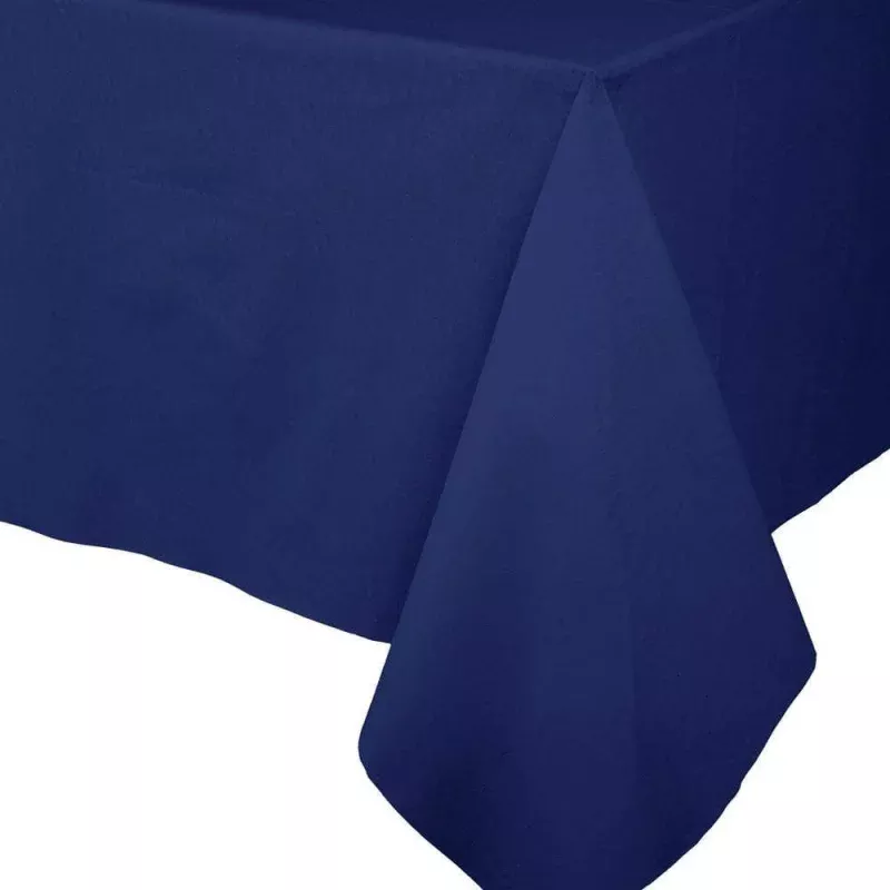Paper Linen Solid Table Cover Navy Blue