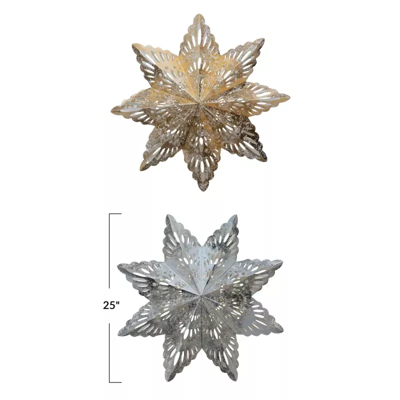 Paper Snowflake Ornament With LED Light String