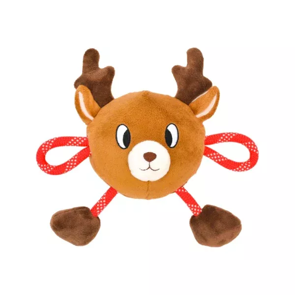 Patchwork Pet Chubbie Reindeer Dog Toy - 8"
