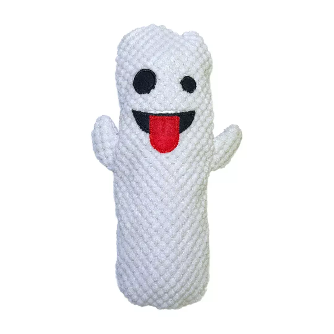 Patchwork Pet Ghost Squeezy Dog Toy – 10″